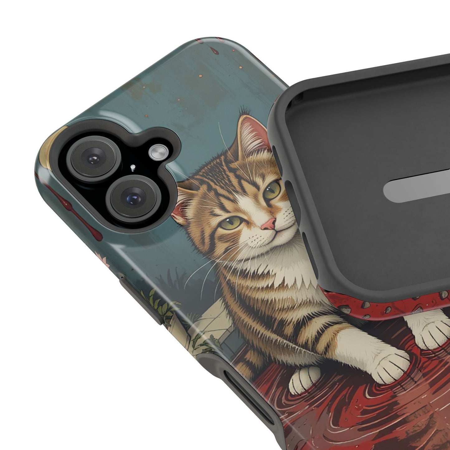 Playing Cat MagSafe® iPhone Tough Case Dual Layer Robust