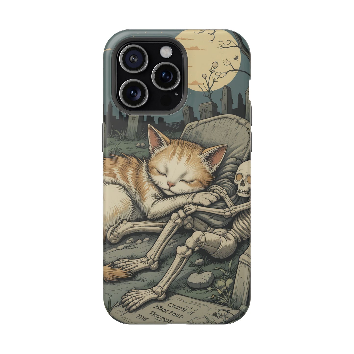 Graveyard Cat MagSafe® iPhone Tough Case Dual Layer Robust