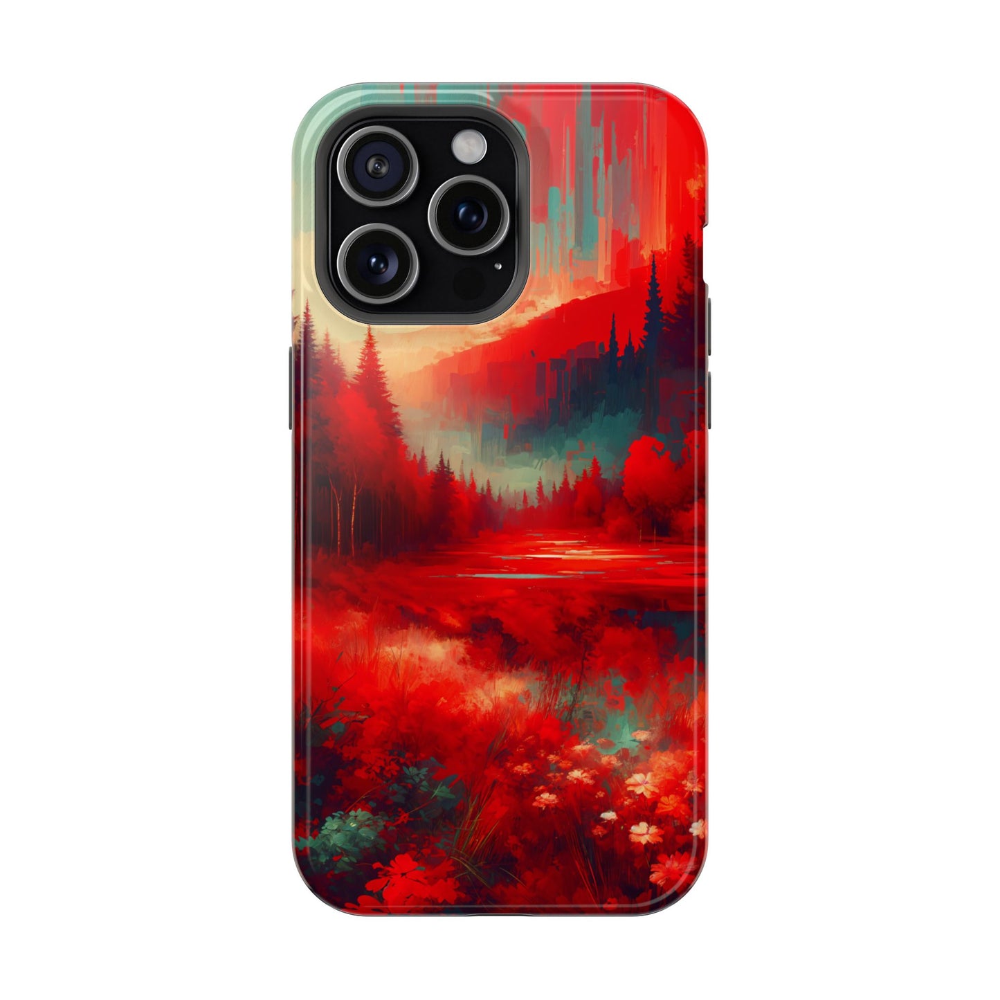 Red Nature MagSafe® iPhone Tough Case Dual Layer Robust