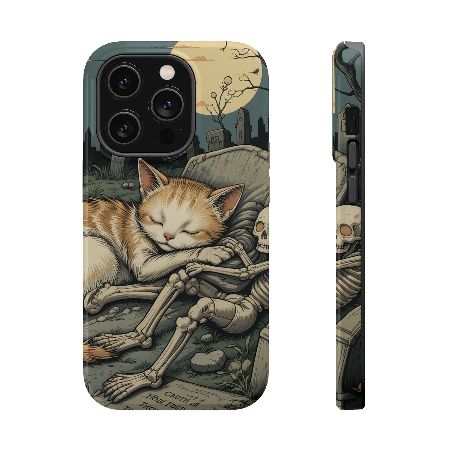 Graveyard Cat MagSafe® iPhone Tough Case Dual Layer Robust