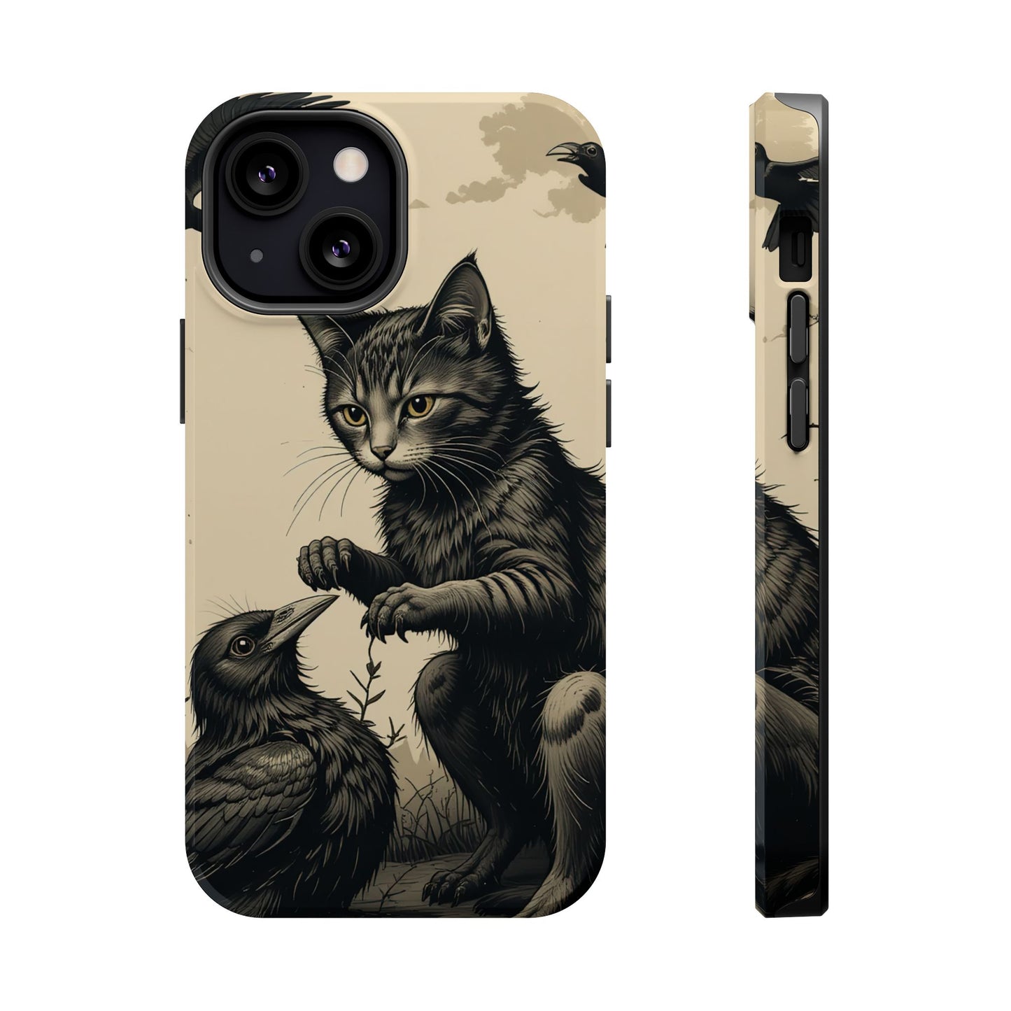 Black Cat MagSafe® iPhone Tough Case Dual Layer Robust