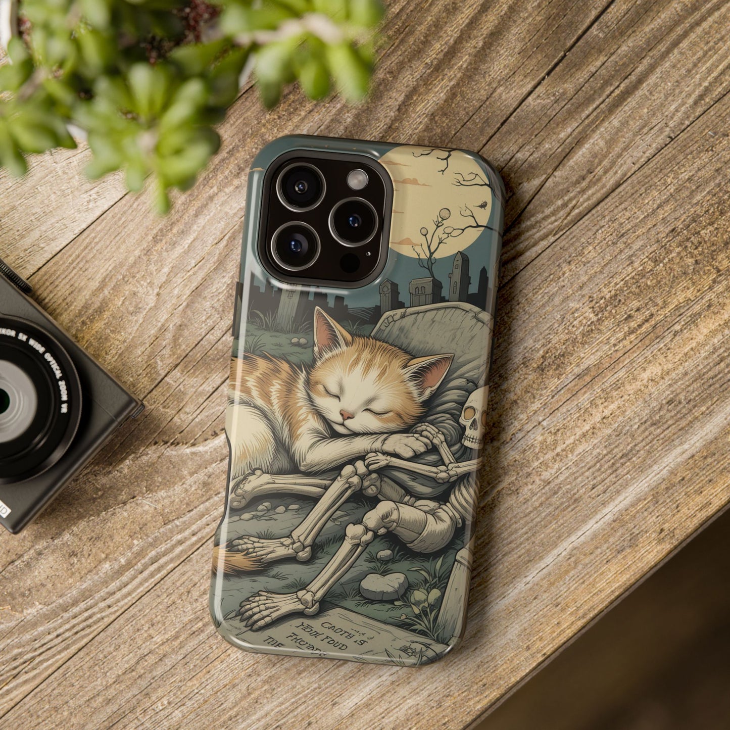 Graveyard Cat MagSafe® iPhone Tough Case Dual Layer Robust