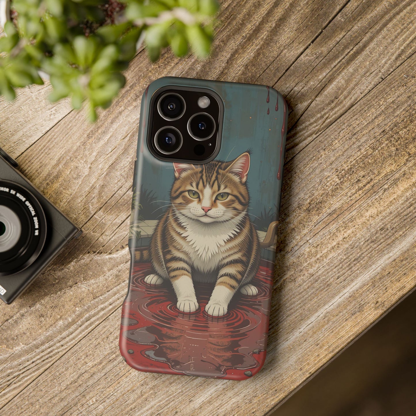 Playing Cat MagSafe® iPhone Tough Case Dual Layer Robust