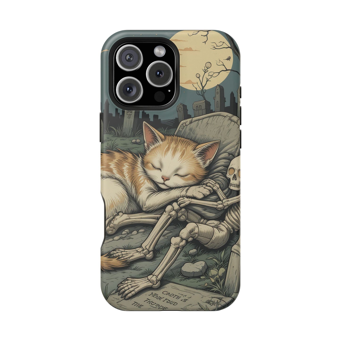 Graveyard Cat MagSafe® iPhone Tough Case Dual Layer Robust