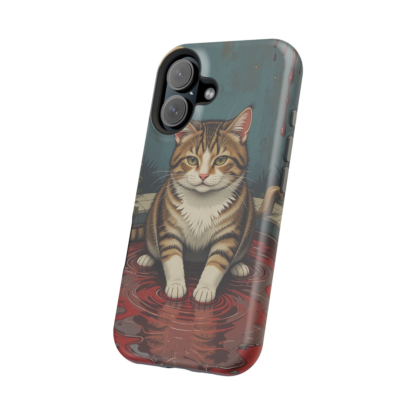 Playing Cat MagSafe® iPhone Tough Case Dual Layer Robust