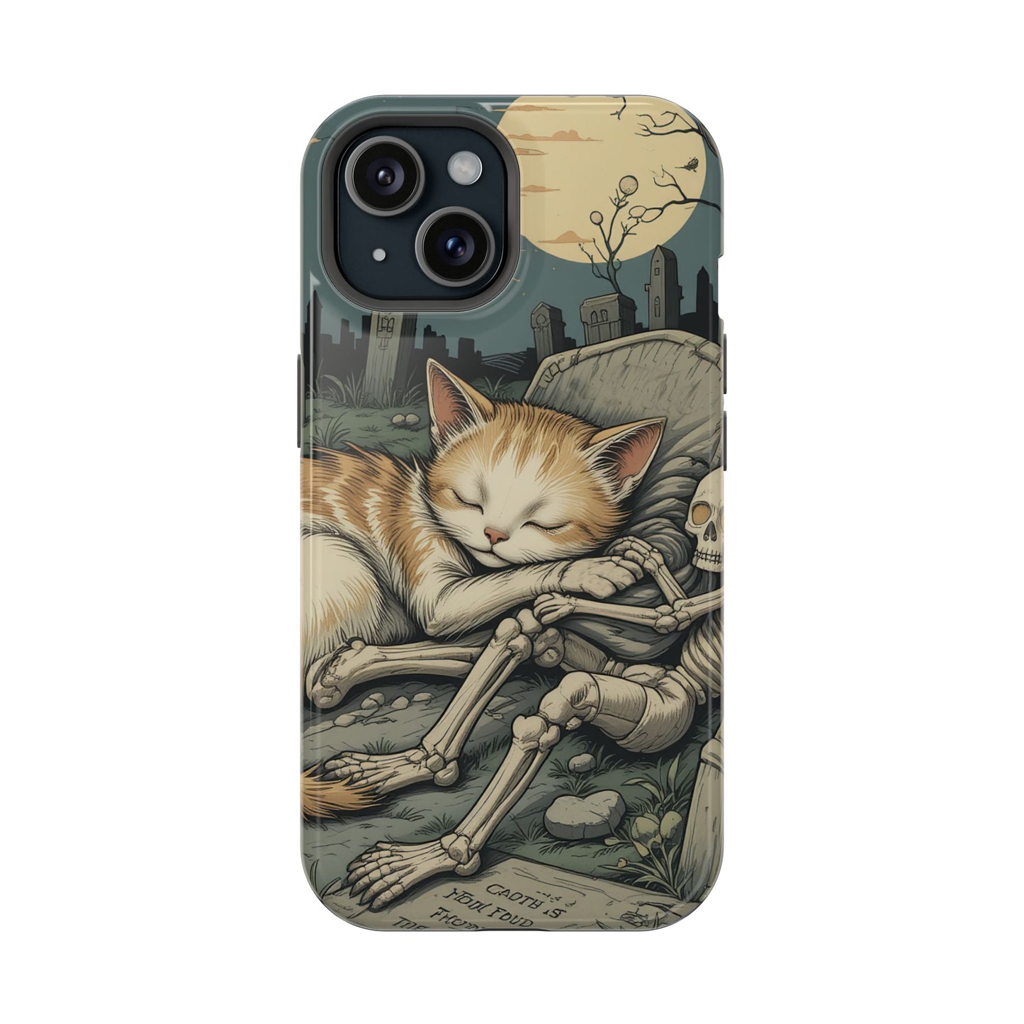 Graveyard Cat MagSafe® iPhone Tough Case Dual Layer Robust