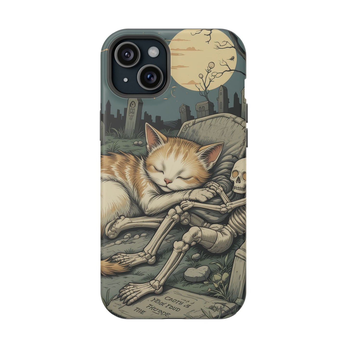 Graveyard Cat MagSafe® iPhone Tough Case Dual Layer Robust