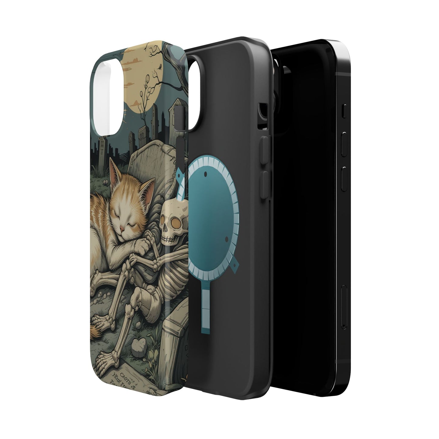 Graveyard Cat MagSafe® iPhone Tough Case Dual Layer Robust