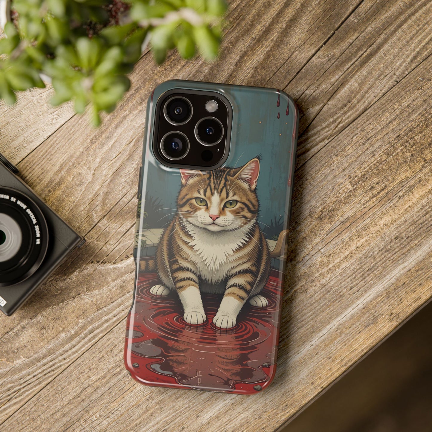 Playing Cat MagSafe® iPhone Tough Case Dual Layer Robust
