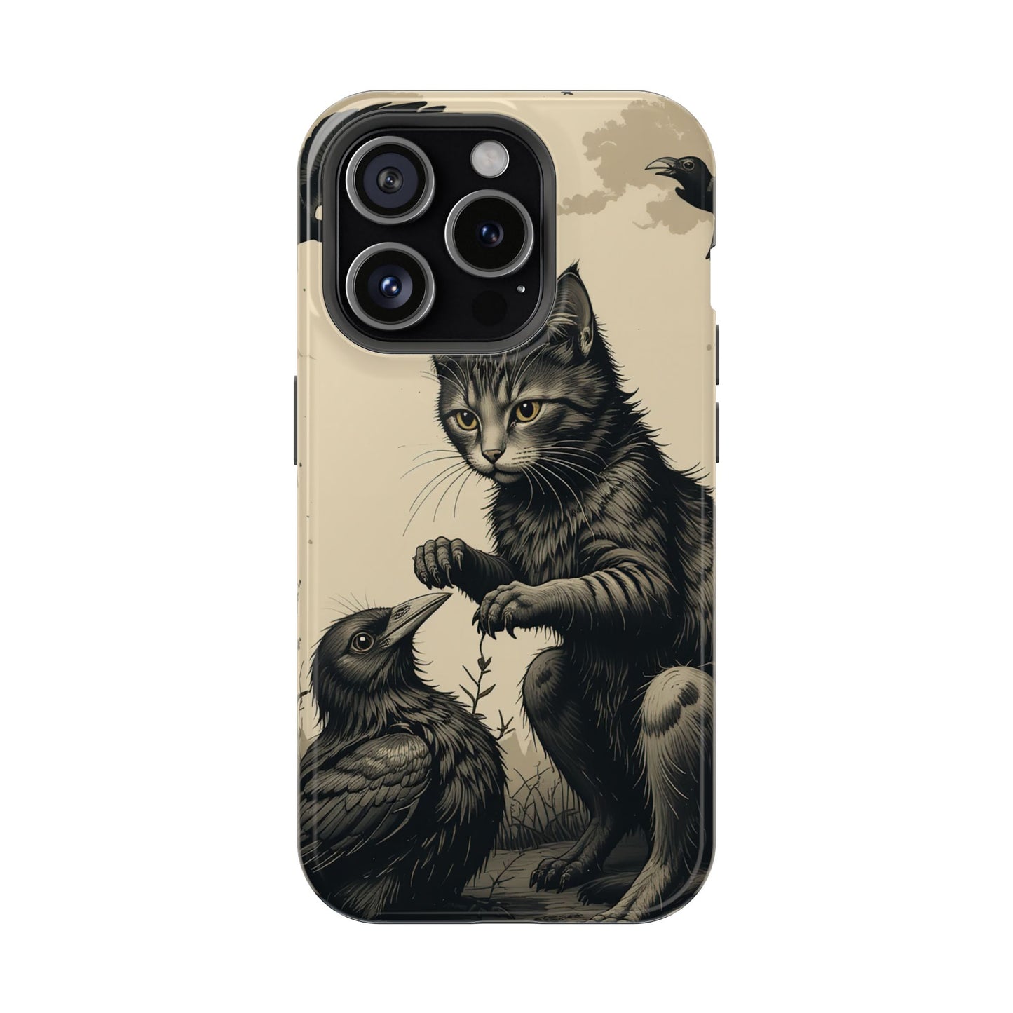 Black Cat MagSafe® iPhone Tough Case Dual Layer Robust