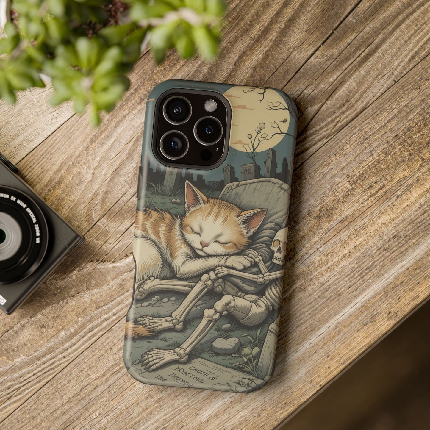 Graveyard Cat MagSafe® iPhone Tough Case Dual Layer Robust