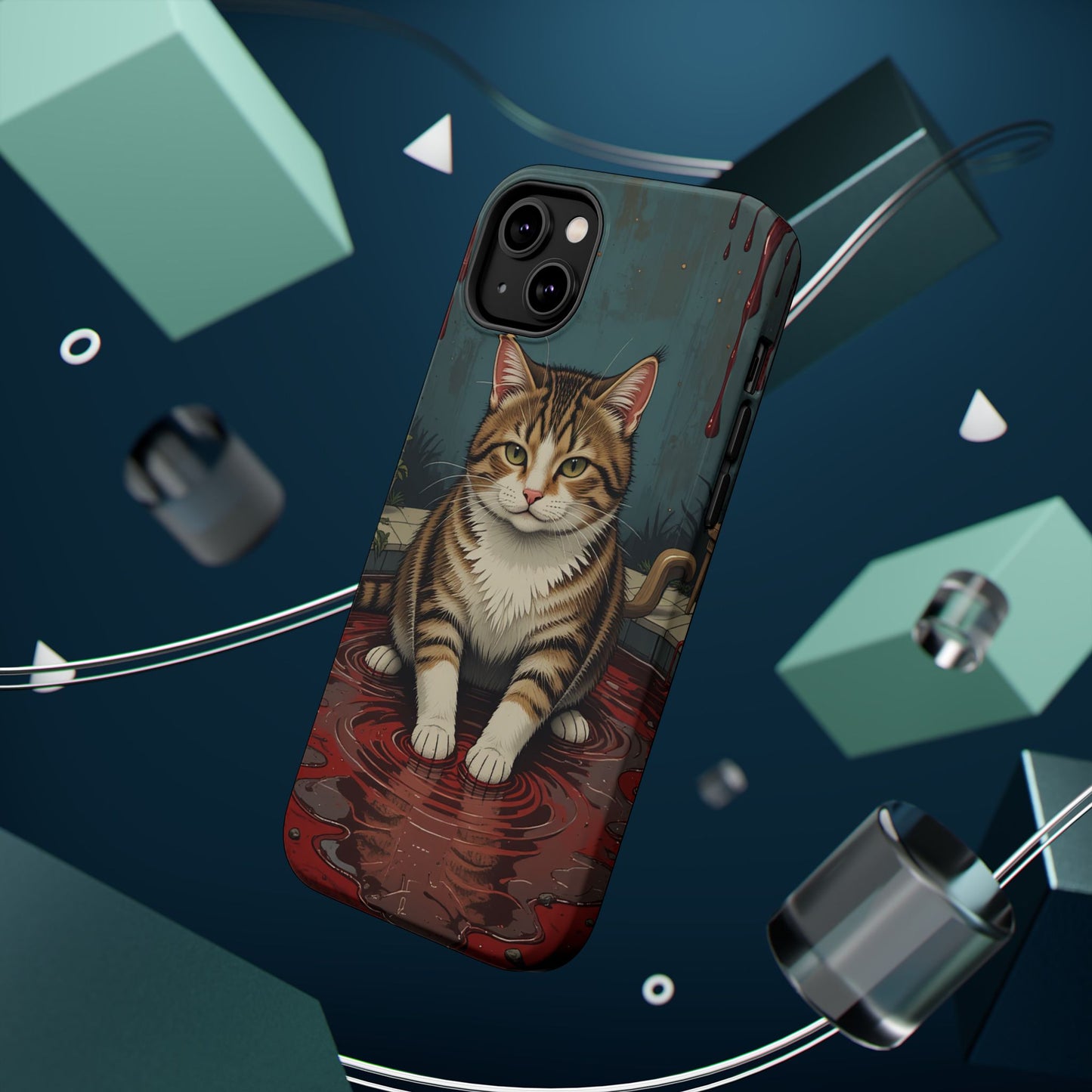 Playing Cat MagSafe® iPhone Tough Case Dual Layer Robust